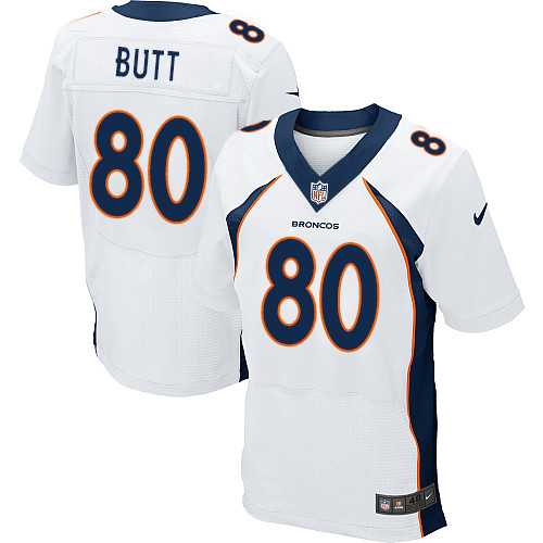 Nike Denver Broncos #80 Jake Butt White Men's Stitched NFL New Elite Jersey