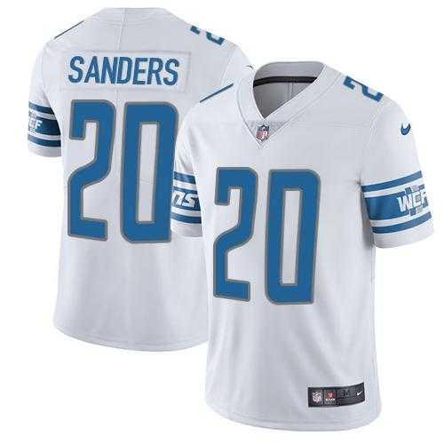 Nike Detroit Lions #20 Barry Sanders White Men's Stitched NFL Limited Jersey