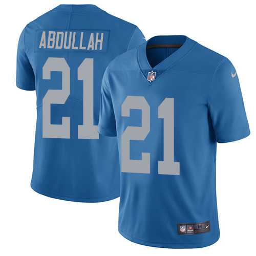 Nike Detroit Lions #21 Ameer Abdullah Blue Throwback Men's Stitched NFL Limited Jersey