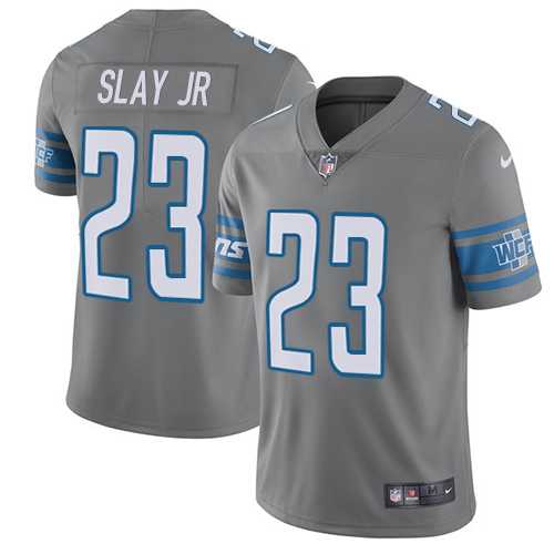 Nike Detroit Lions #23 Darius Slay Jr Gray Men's Stitched NFL Limited Rush Jersey