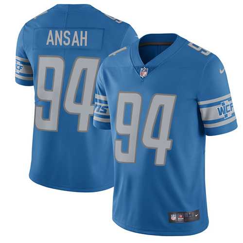 Nike Detroit Lions #94 Ziggy Ansah Blue Team Color Men's Stitched NFL Limited Jersey
