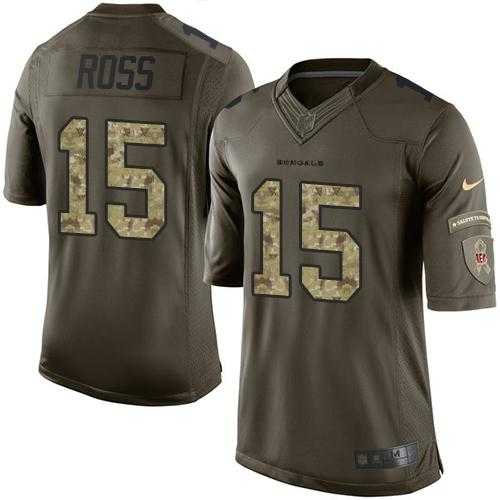 Nike Houston Texans #15 John Ross Green Men's Stitched NFL Limited Salute to Service Jersey