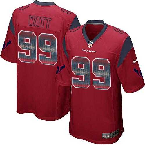 Nike Houston Texans #99 J.J. Watt Red Alternate Men's Stitched NFL Limited Strobe Jersey