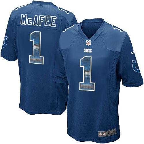 Nike Indianapolis Colts #1 Pat McAfee Royal Blue Team Color Men's Stitched NFL Limited Strobe Jersey