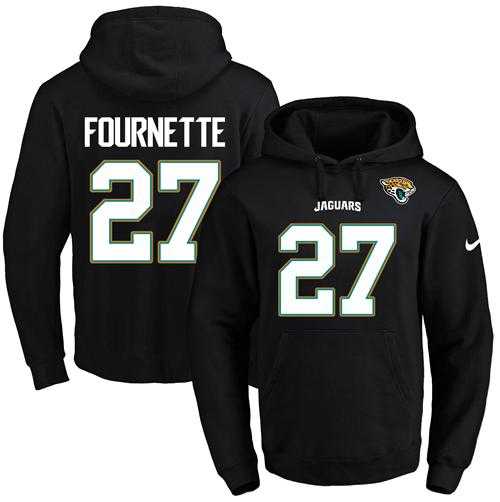 Nike Jacksonville Jaguars #27 Leonard Fournette Black Name & Number Pullover NFL Hoodie