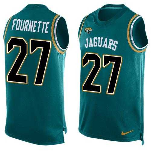 Nike Jacksonville Jaguars #27 Leonard Fournette Teal Green Team Color Men's Stitched NFL Limited Tank Top Jersey