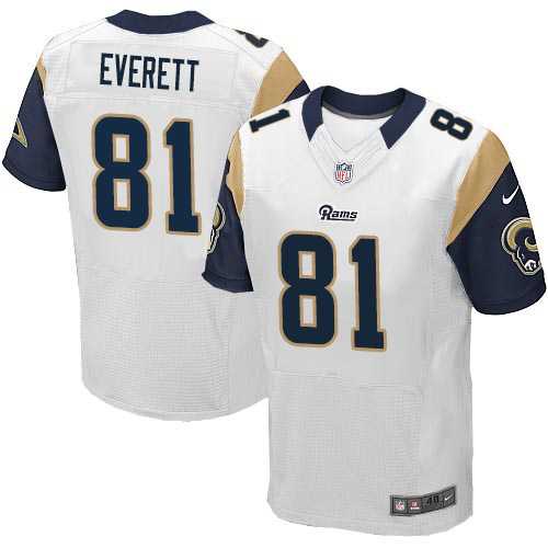 Nike Los Angeles Rams #81 Gerald Everett White Men's Stitched NFL Elite Jersey