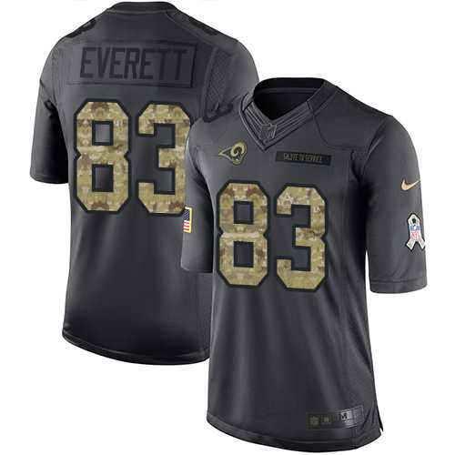 Nike Los Angeles Rams #83 Gerald Everett Black Men's Stitched NFL Limited 2016 Salute to Service Jersey