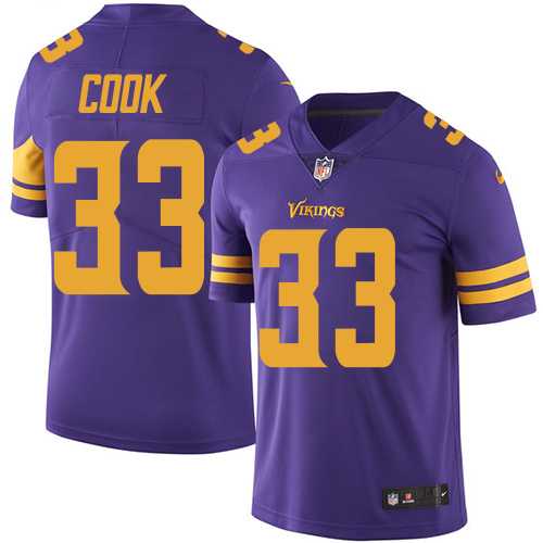 Nike Minnesota Vikings #33 Dalvin Cook Purple Men's Stitched NFL Limited Rush Jersey