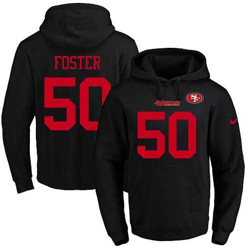 Nike San Francisco 49ers #50 Reuben Foster Black Name & Number Pullover NFL Hoodie