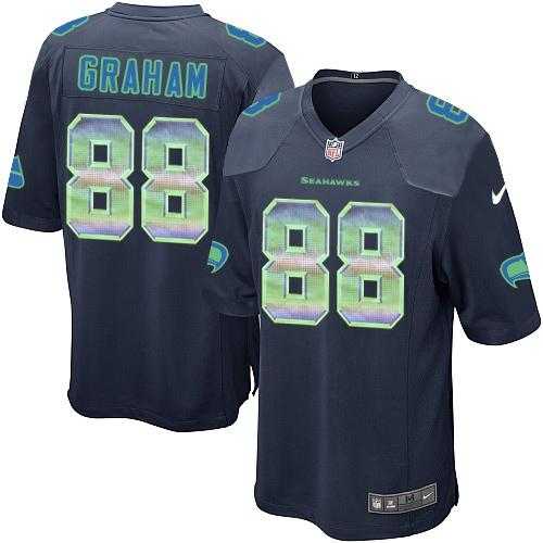Nike Seattle Seahawks #88 Jimmy Graham Steel Blue Team Color Men's Stitched NFL Limited Strobe Jersey