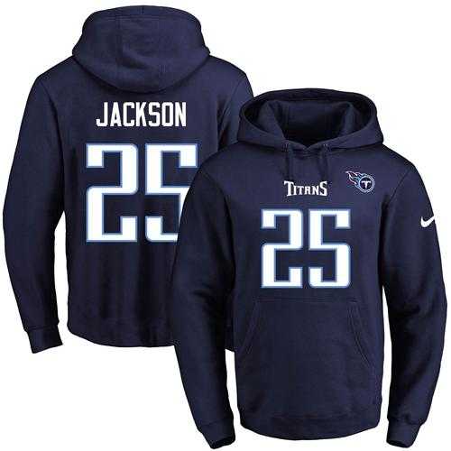 Nike Tennessee Titans #25 Adoree' Jackson Navy Blue Name & Number Pullover NFL Hoodie