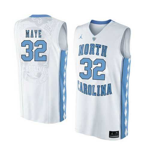 North Carolina Tar Heels #32 Luke Maye White College Basketball Jersey