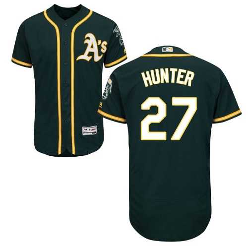 Oakland Athletics #27 Catfish Hunter Green Flexbase Authentic Collection Stitched MLB Jersey