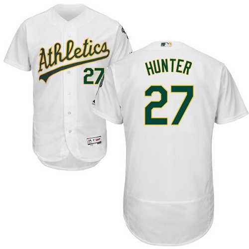 Oakland Athletics #27 Catfish Hunter White Flexbase Authentic Collection Stitched MLB Jersey