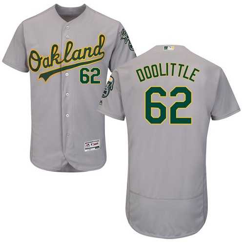 Oakland Athletics #62 Sean Doolittle Grey Flexbase Authentic Collection Stitched MLB Jersey