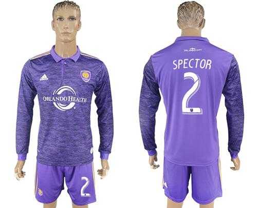 Orlando City SC #2 Spector Home Long Sleeves Soccer Club Jersey