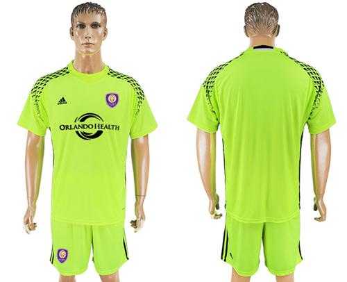 Orlando City SC Blank Shiny Green Goalkeeper Soccer Club Jersey