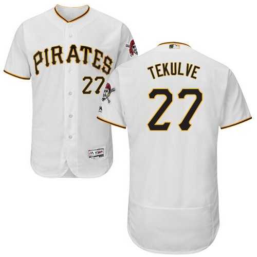 Pittsburgh Pirates #27 Kent Tekulve White Flexbase Authentic Collection Stitched MLB Jersey