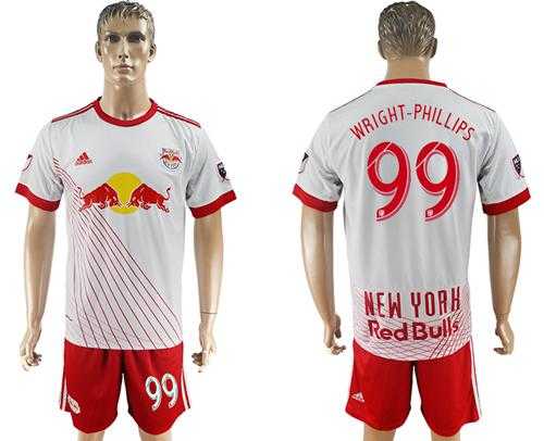 Red Bull #99 Wright-Phillips White Home Soccer Club Jersey