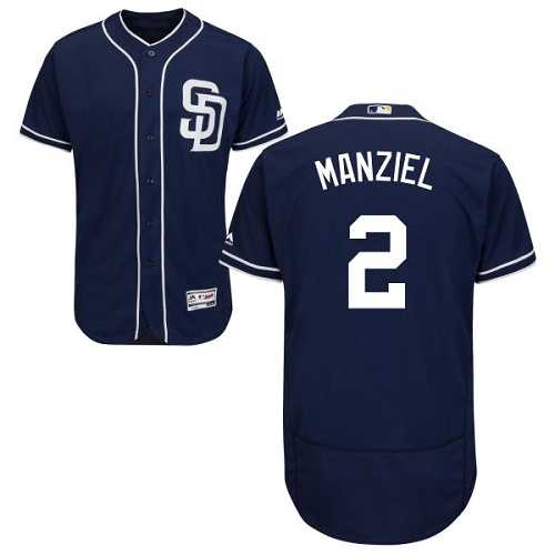 San Diego Padres #2 Johnny Manziel Navy Blue Flexbase Authentic Collection Stitched MLB Jersey