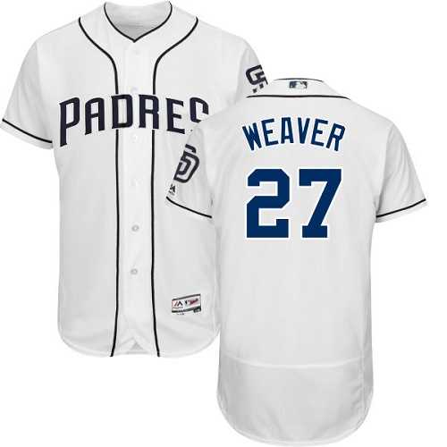 San Diego Padres #27 Jered Weaver White Flexbase Authentic Collection Stitched MLB Jersey