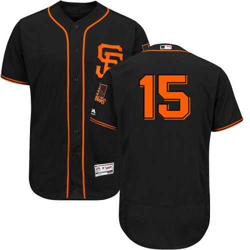 San Francisco Giants #15 Bruce Bochy Black Flexbase Authentic Collection Alternate Stitched MLB Jersey