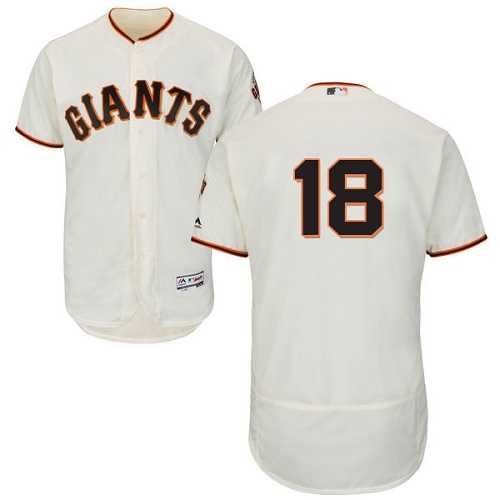 San Francisco Giants #18 Matt Cain Cream Flexbase Authentic Collection Stitched MLB Jersey