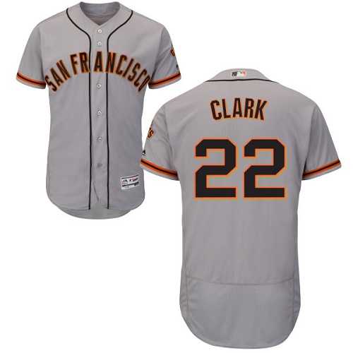 San Francisco Giants #22 Will Clark Grey Flexbase Authentic Collection Road Stitched MLB Jersey
