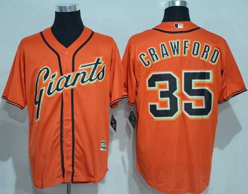 San Francisco Giants #35 Brandon Crawford Orange New Cool Base Alternate Stitched MLB Jersey
