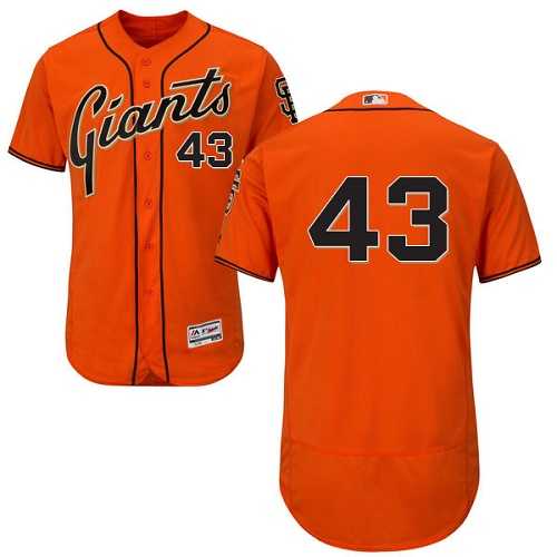 San Francisco Giants #43 Dave Dravecky Orange Flexbase Authentic Collection Stitched MLB Jersey
