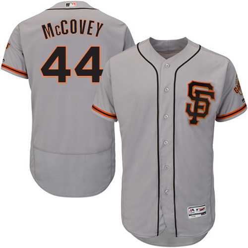 San Francisco Giants #44 Willie McCovey Grey Flexbase Authentic Collection Road 2 Stitched MLB Jersey