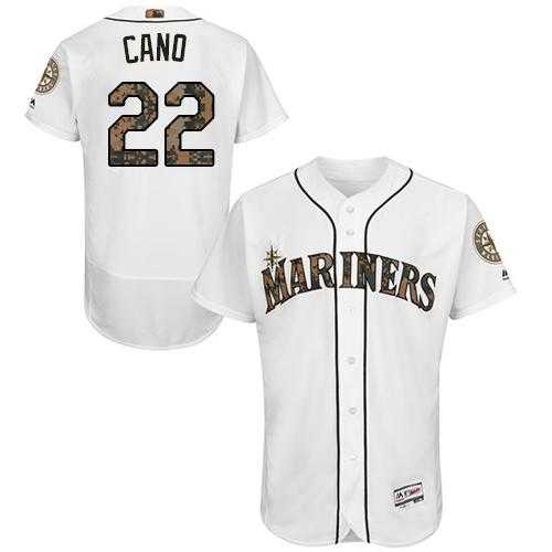Seattle Mariners #22 Robinson Cano White Flexbase Authentic Collection Memorial Day Stitched MLB Jersey