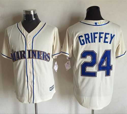 Seattle Mariners #24 Ken Griffey Cream New Cool Base Stitched MLB Jersey
