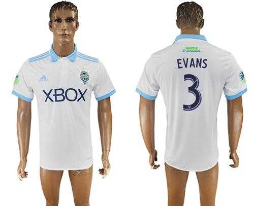 Seattle Sounders #3 Evans Away Soccer Club Jersey