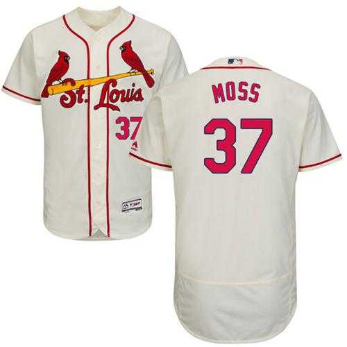 St. Louis Cardinals #37 Brandon Moss Cream Flexbase Authentic Collection Stitched MLB Jersey