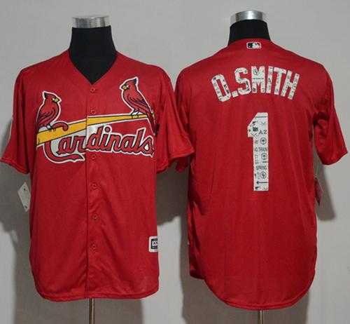 St.Louis Cardinals #1 Ozzie Smith Red 2017 Spring Training Cool Base Stitched MLB Jersey
