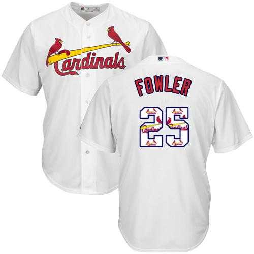 St.Louis Cardinals #25 Dexter Fowler White Team Logo Fashion Stitched MLB Jersey