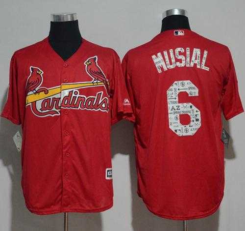 St.Louis Cardinals #6 Stan Musial Red 2017 Spring Training Cool Base Stitched MLB Jersey