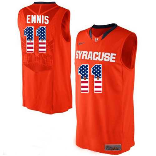 Syracuse Orange #11 Tyler Ennis Orange Basketball Jersey