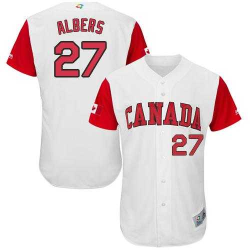 Team Canada #27 Andrew Albers White 2017 World Baseball Classic Authentic Stitched MLB Jersey