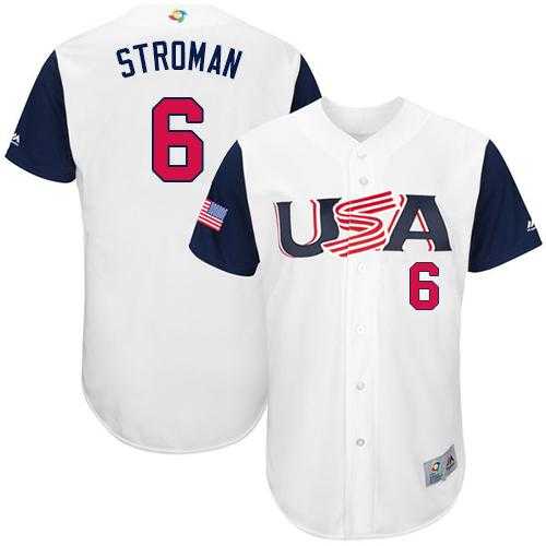 Team USA #6 Marcus Stroman White 2017 World Baseball Classic Authentic Stitched Youth MLB Jersey