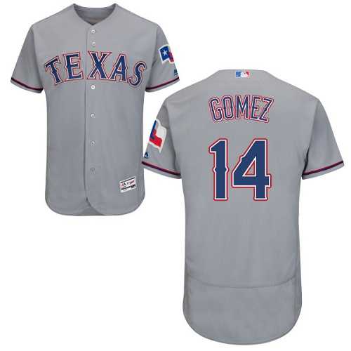 Texas Rangers #14 Carlos Gomez Grey Flexbase Authentic Collection Stitched MLB Jersey