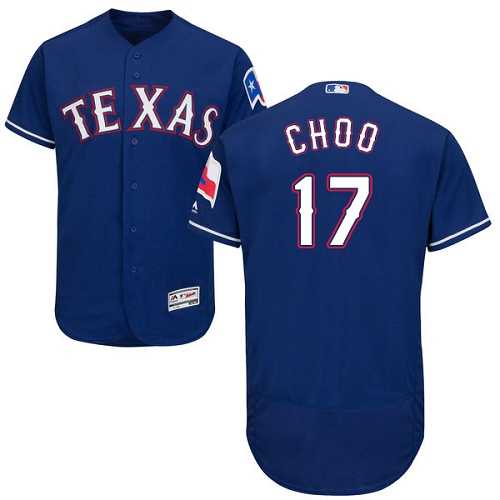 Texas Rangers #17 Shin-Soo Choo Blue Flexbase Authentic Collection Stitched MLB Jersey