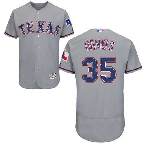 Texas Rangers #35 Cole Hamels Grey Flexbase Authentic Collection Stitched MLB Jersey