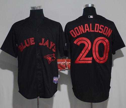Toronto Blue Jays #20 Josh Donaldson Black Strip Stitched MLB Jersey
