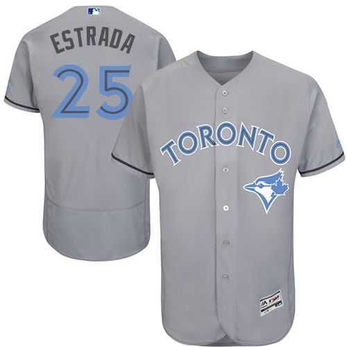 Toronto Blue Jays #25 Marco Estrada Grey Flexbase Authentic Collection Father's Day Stitched MLB Jersey