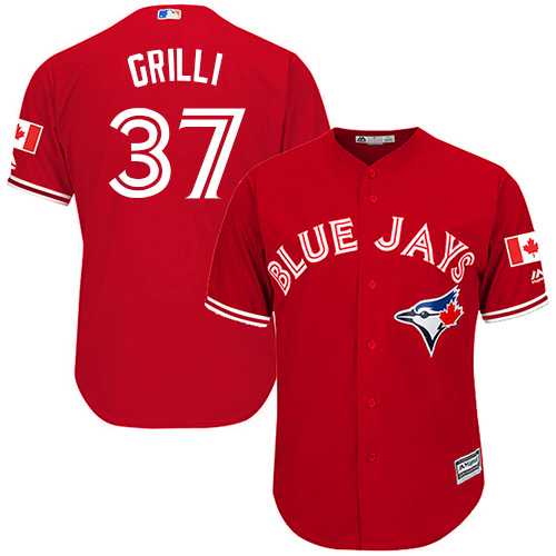 Toronto Blue Jays #37 Jason Grilli Red Cool Base Canada Day Stitched MLB Jersey