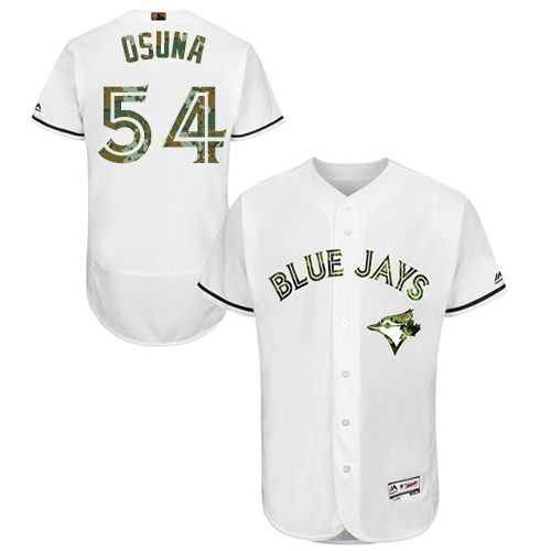 Toronto Blue Jays #54 Roberto Osuna White Flexbase Authentic Collection Memorial Day Stitched MLB Jersey