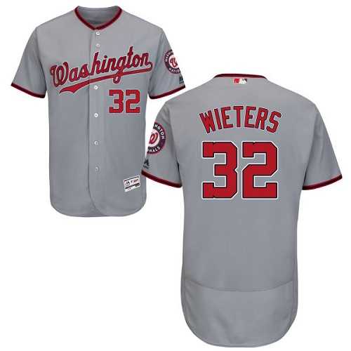 Washington Nationals #32 Matt Wieters Grey Flexbase Authentic Collection Stitched MLB Jersey